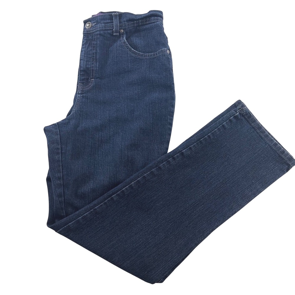 Gloria Vanderbilt Amanda High Rise Straight Leg Dark Wash Jeans Womens 8 Upscale